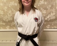 Ellen Stubbs black belt karate Dec 23